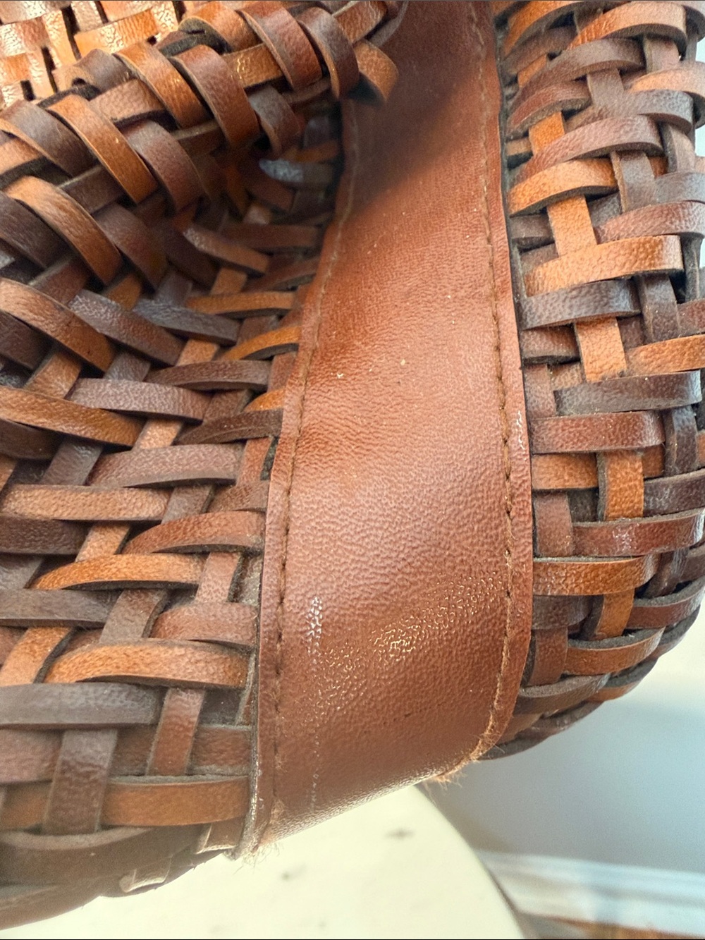 Vintage Boho Woven Brown Bag with Braided Strap - Picture 11 of 16